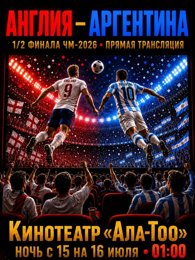 Чемпионат мира по футболу 2026. 1/2 финала:Англия - Аргентина