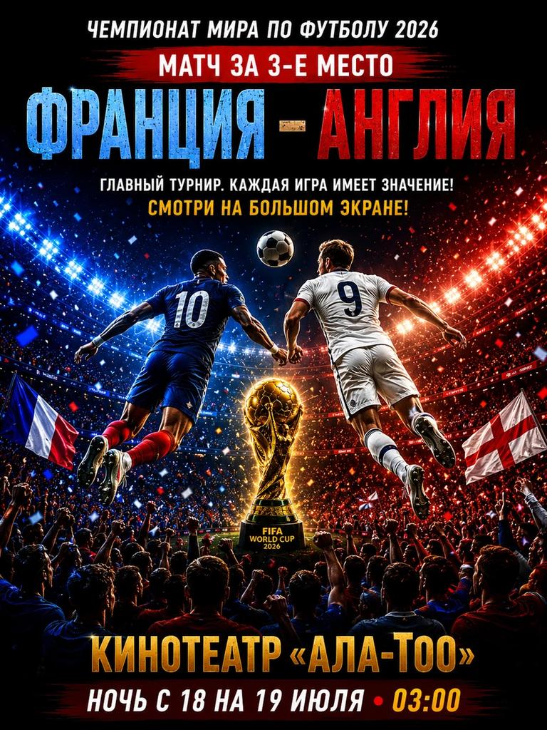 Чемпионат мира по футболу 2026. Матч за третье место: Франция – Англия