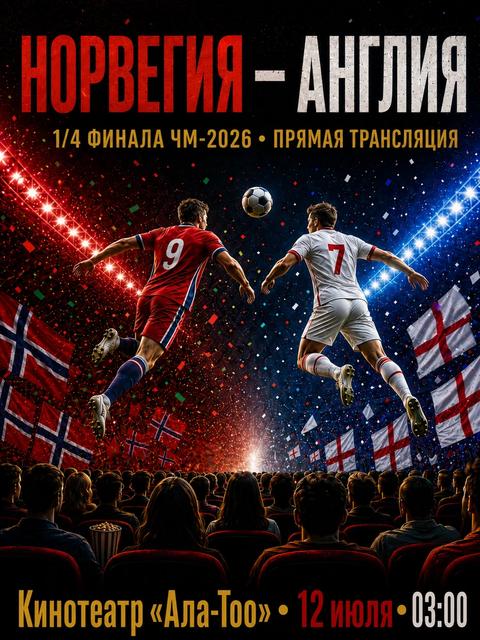 Чемпионат мира по футболу 2026. 1/4 финала: Норвегия – Англия